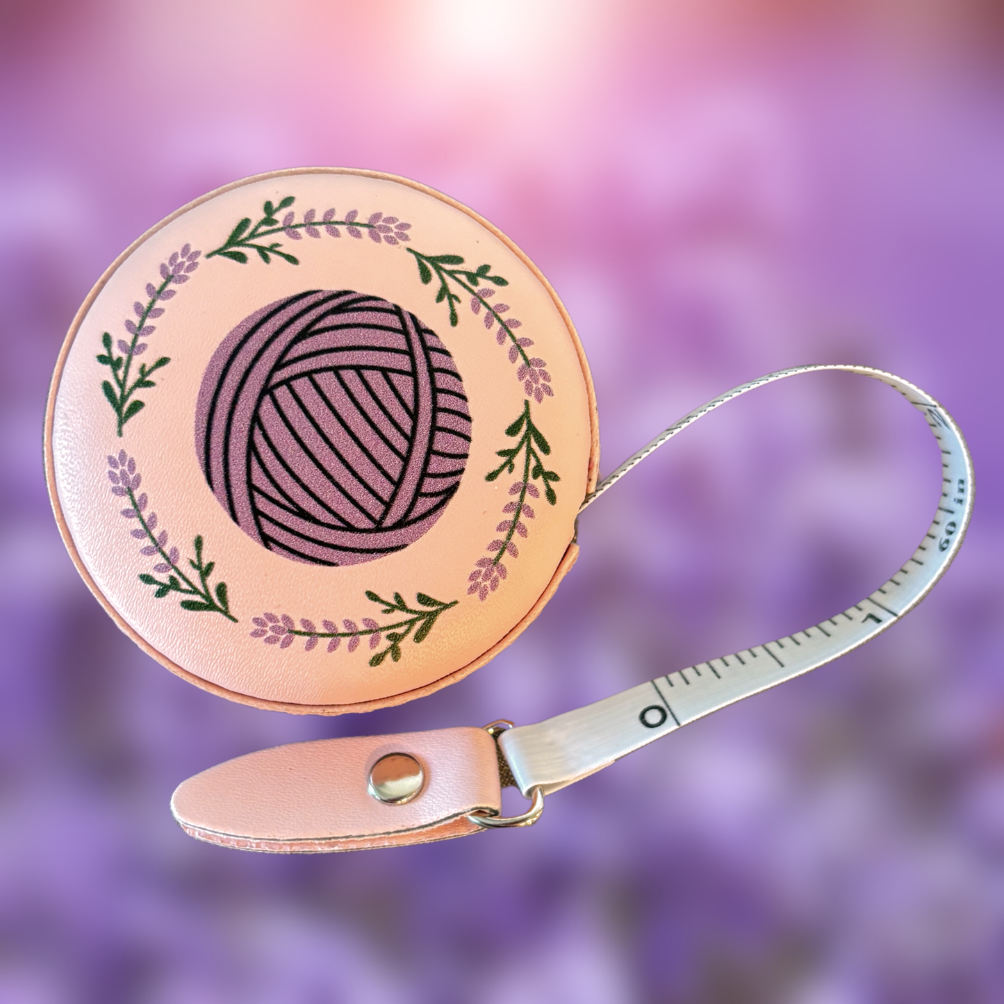 Tape Measure - Lavender Yarn Ball Knitting Crochet Notions | Measuring Tape