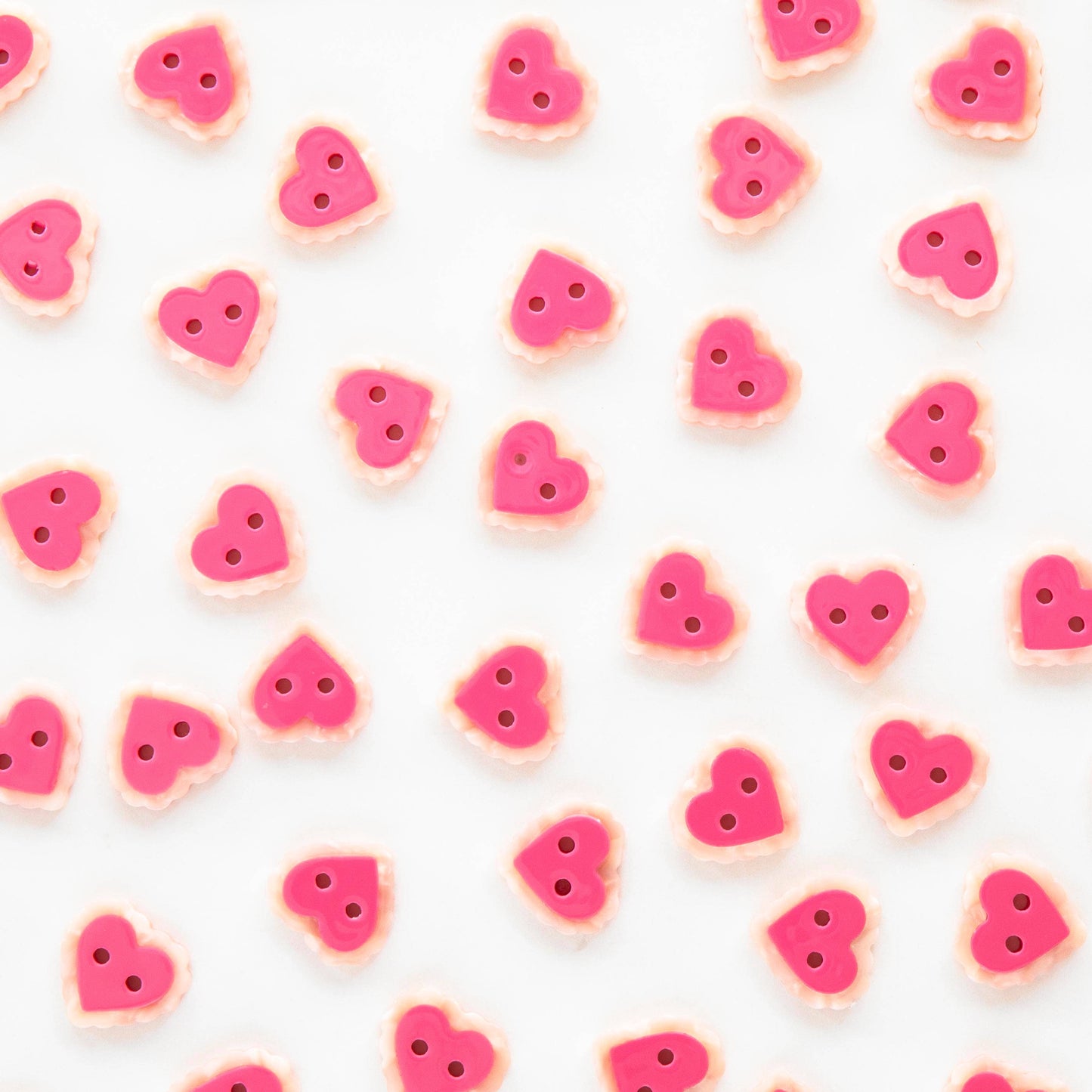 Pink Sweet Heart Buttons | 5/8in | 10ct | Buttons