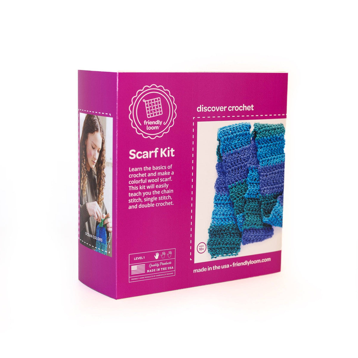 Discover Crochet: Scarf Kit – Ocean | Crochet Kit