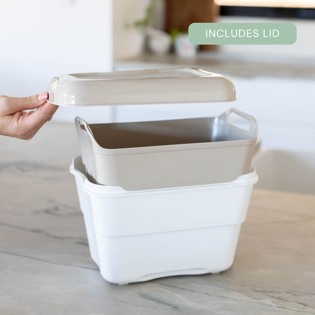 Strucket 4.5L Mini Strainer Bucket with Lid | Sand | Washing Bucket