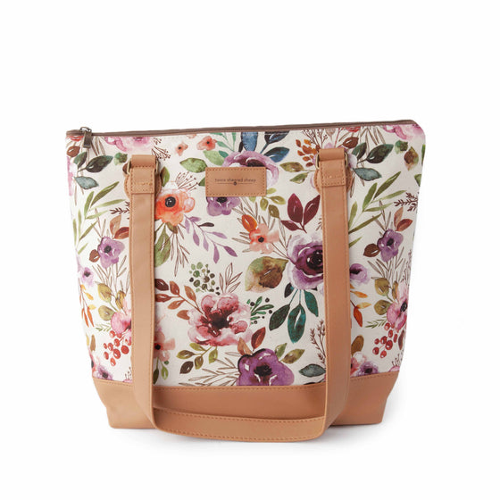 *New* Spring Floral Mega Trinity Bag – Large Zippered Knitting Project Bag