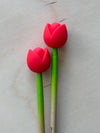 Knitting Needle Point Protectors Tulips Flower Spring Garden Red | Needle Stoppers