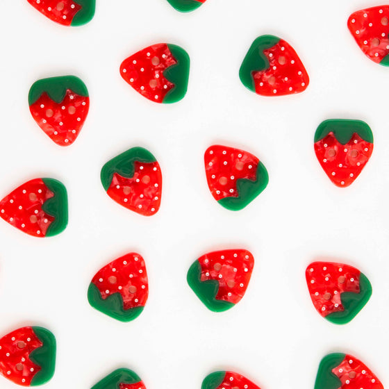 Strawberry Buttons | 1in | 6ct