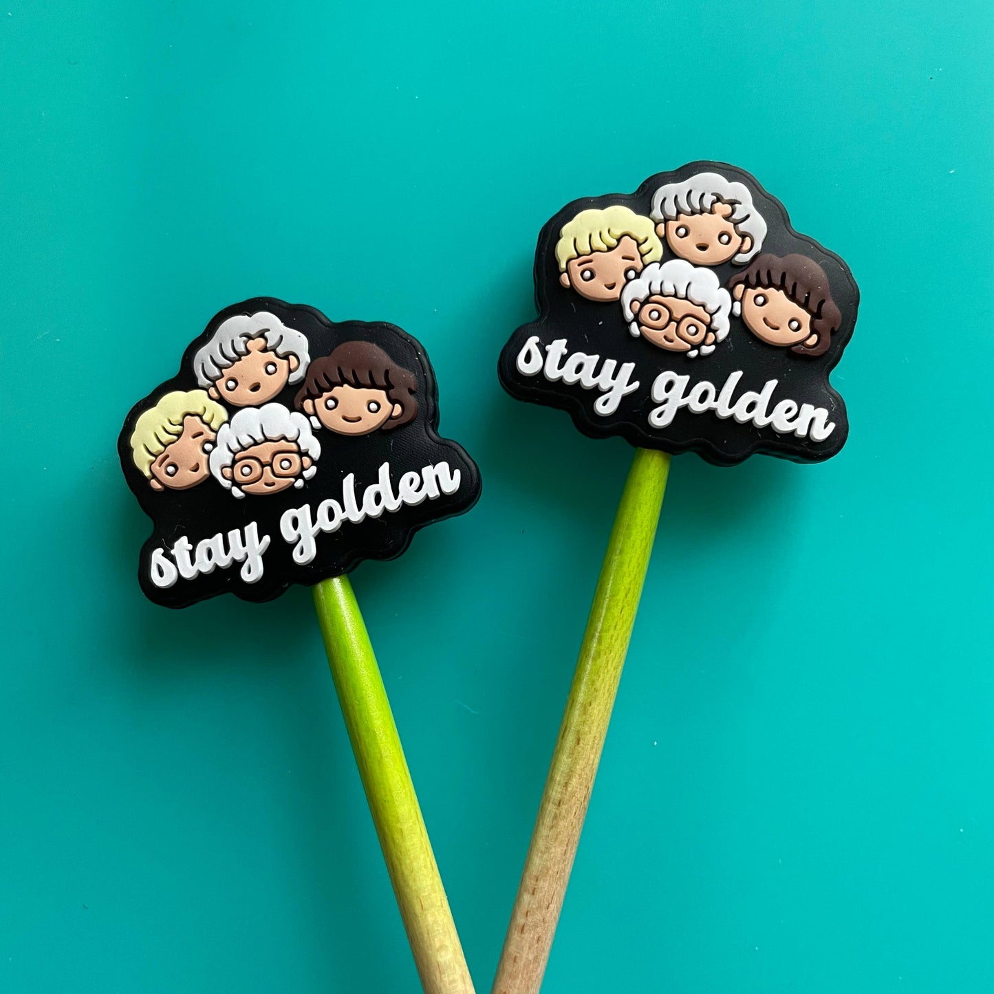Knitting Needle Point Protectors Stay Golden White | Needle Stoppers