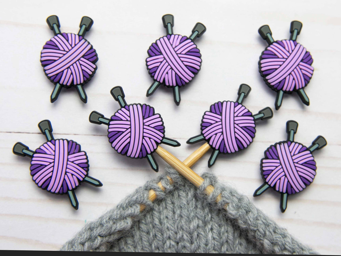 Purple Yarn Ball | Stitch Stoppers | Stitch Stopper