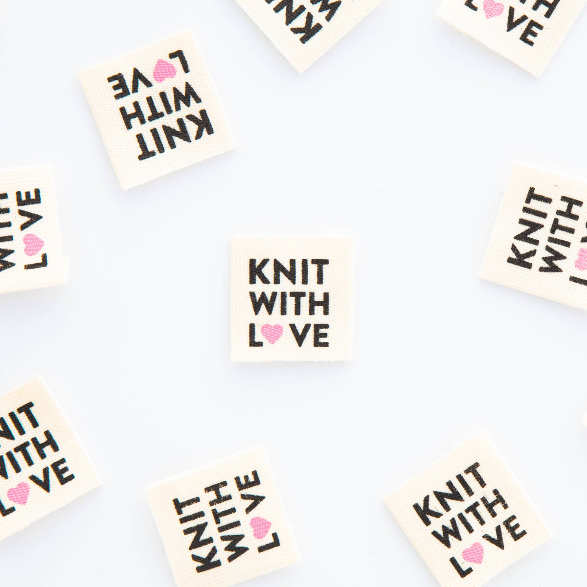 Knit With Love Organic Sewing Cotton Labels | Sew-in Labels
