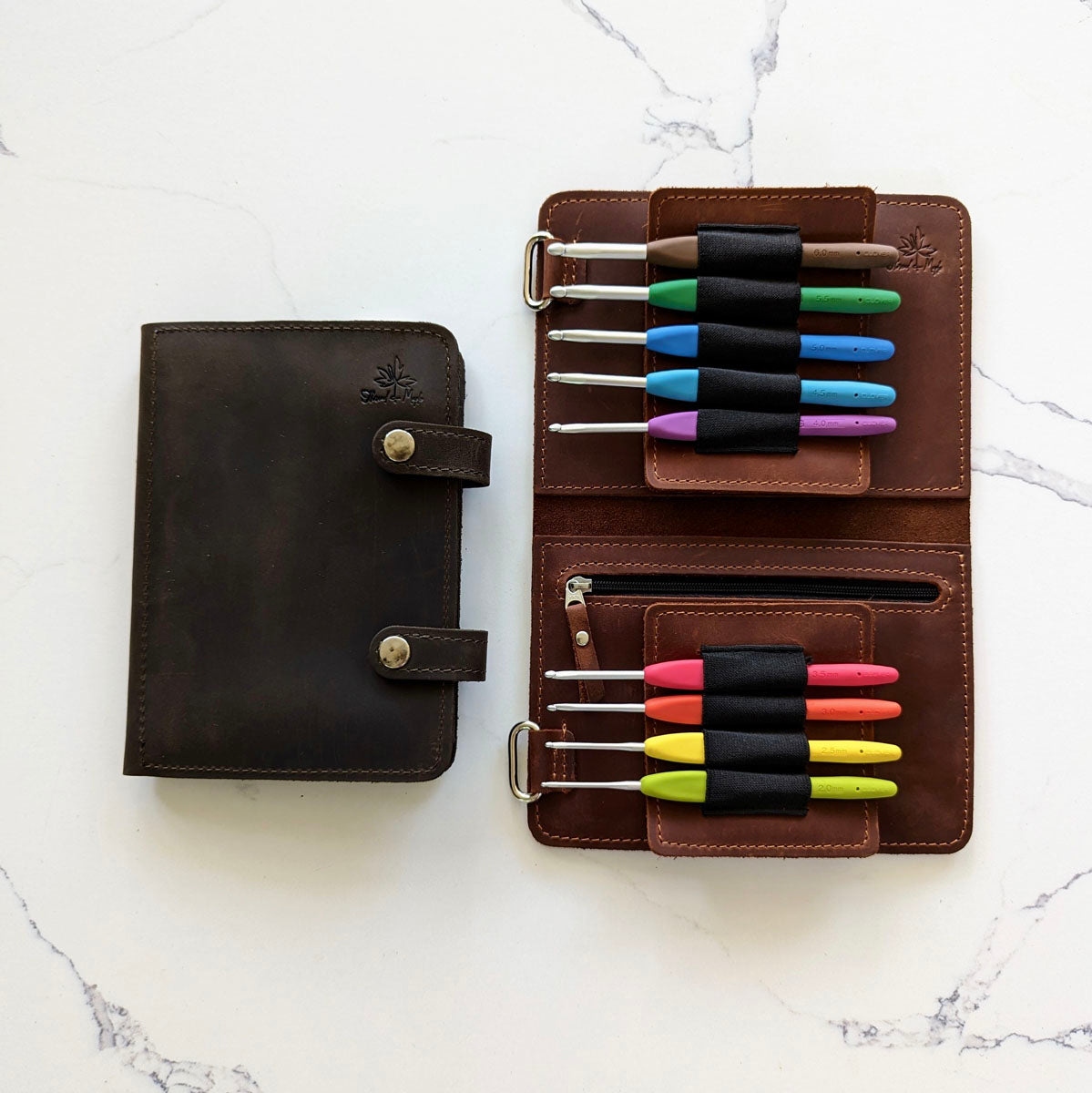 Leather Crochet Hook Case for Clover Sets | Needle Binder Page
