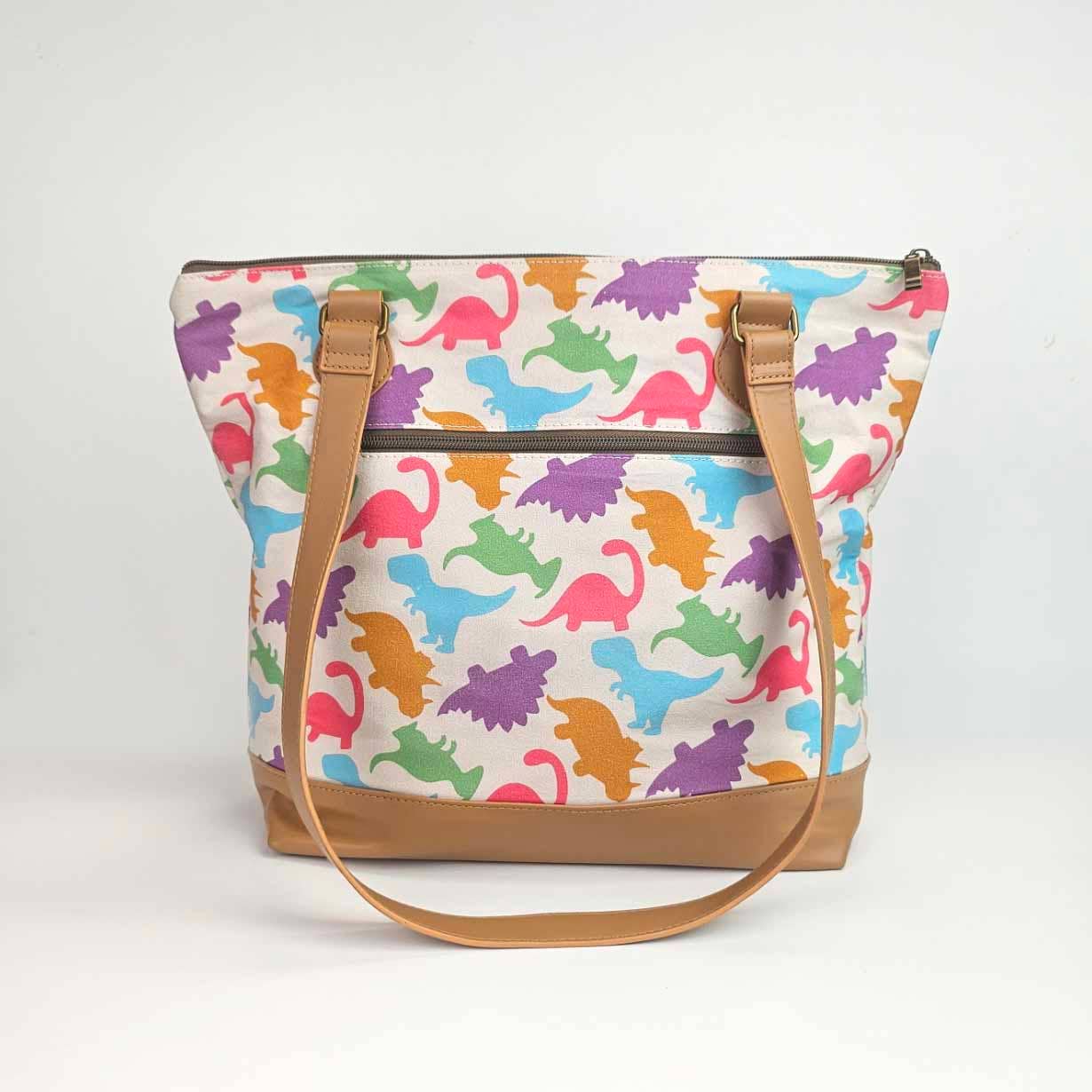 Dino Mega Trinity Bag – Large Zippered Knitting Project Bag | Project Bag