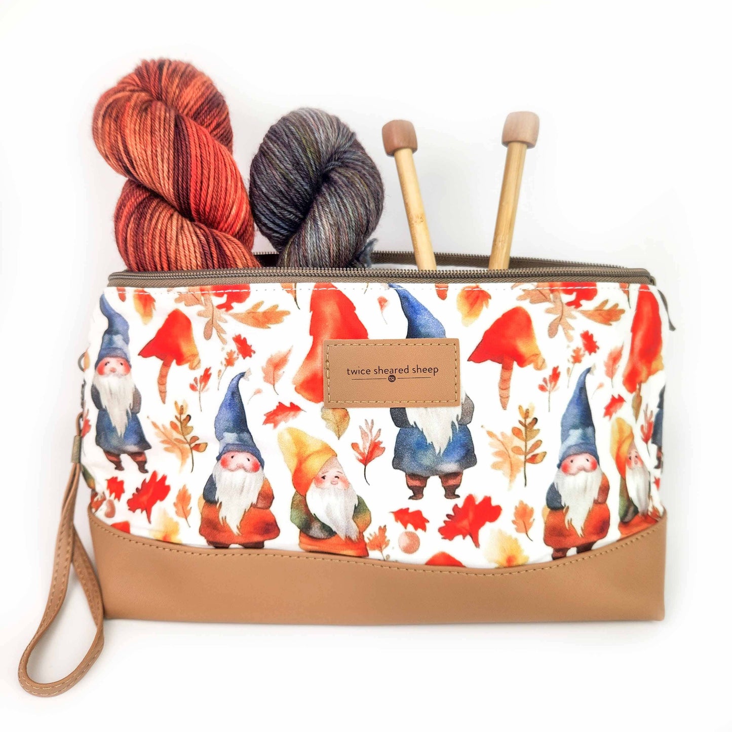 Gnome Friends Trinity Bag – Medium Zippered Project Bag | Project Bags