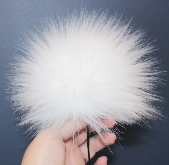 Handmade Faux Fur Pom Pom | Pure White