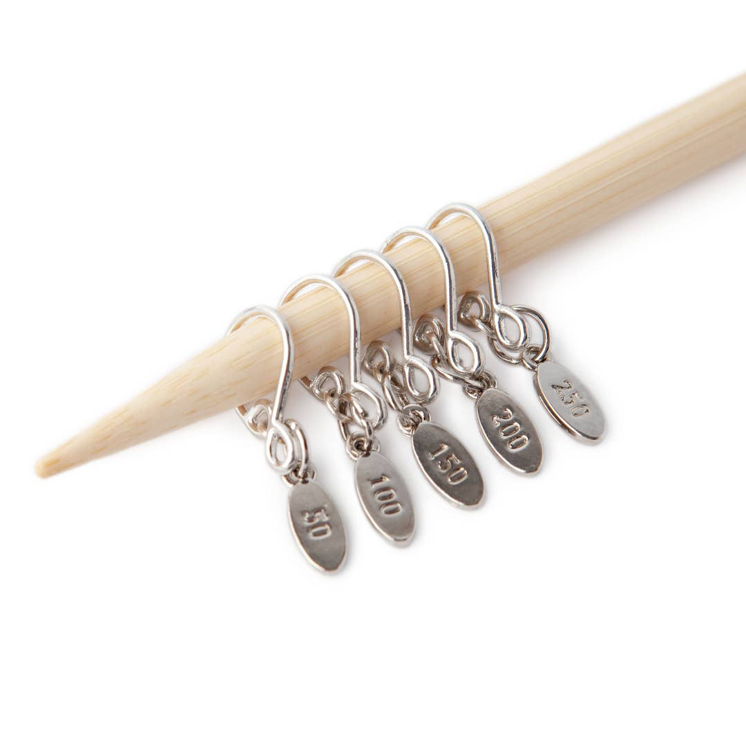 Cast On Counting Stitch Markers | Count by 50s Base Set | Notions - Stitch Markers
