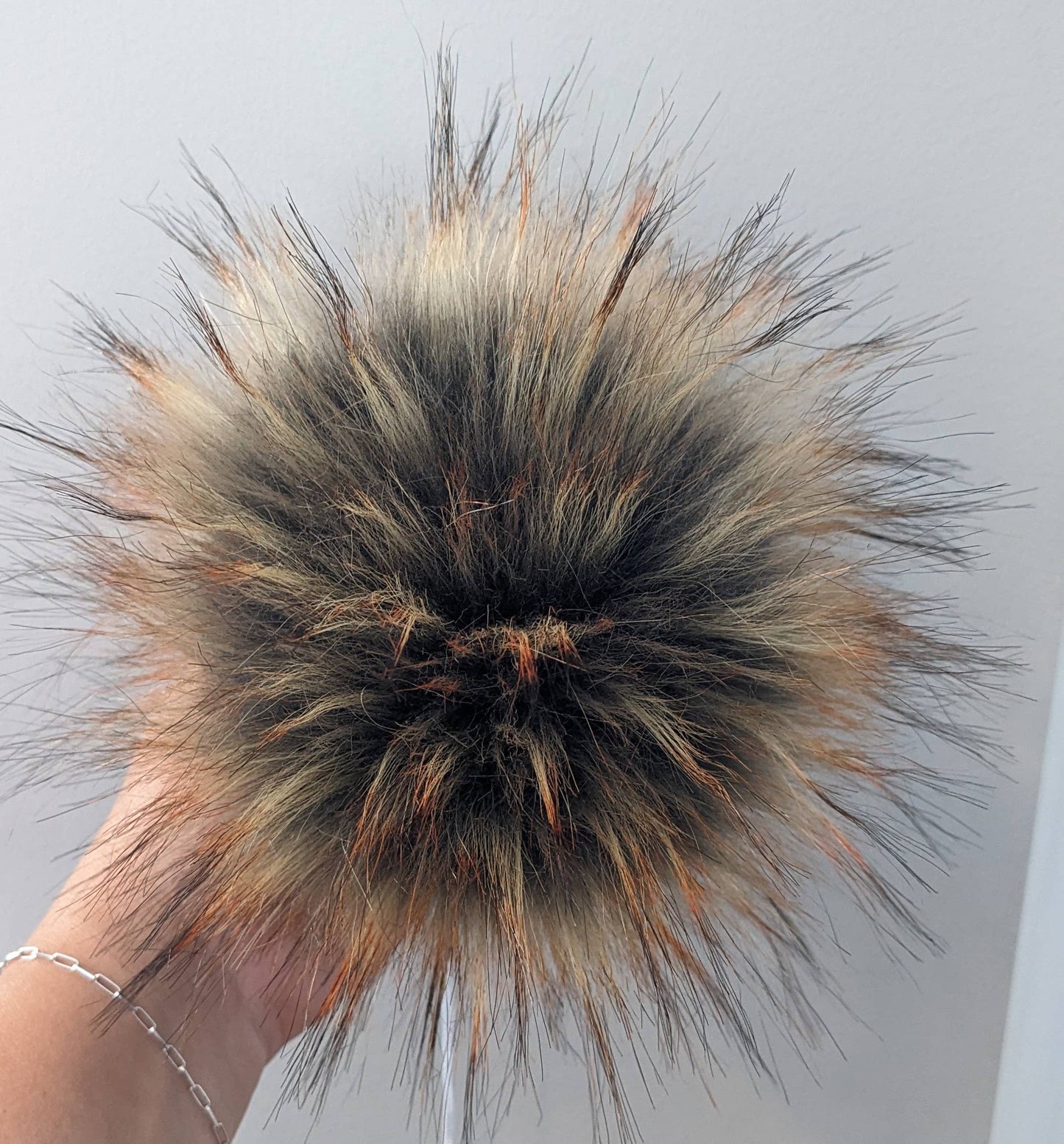 Handmade Faux Fur Pom | Fall Orange | Pom Pom