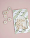 Retro Buttons | Cream Puff | 7/8in | 6ct
