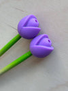 Knitting Needle Point Protectors Tulips Flower Spring Garden | Needle Stoppers