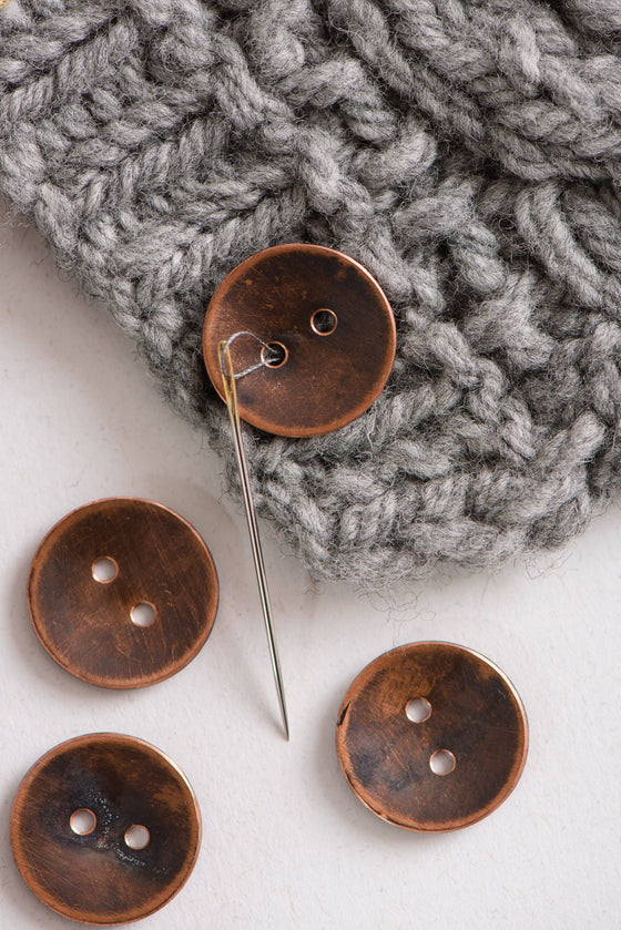  Classic Copper Buttons by Quince & Co. sold by Lift Bridge Yarns