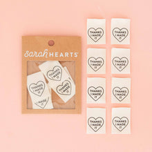  Thanks I Made It Heart Organic Cotton Sew-in Labels | 8ct