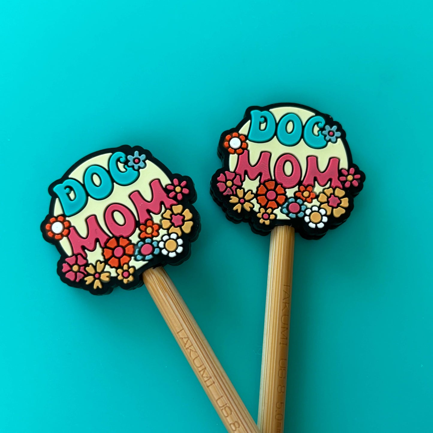 Knitting Needle Point Protectors - Dog Mom | Needle Stoppers