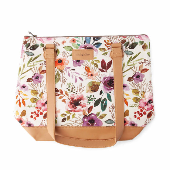 *New* Spring Floral Mega Trinity Bag – Large Zippered Knitting Project Bag