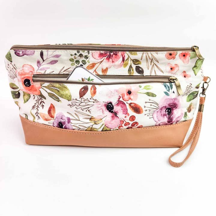 Spring Floral Medium Trinity Project Bag | Project Bag