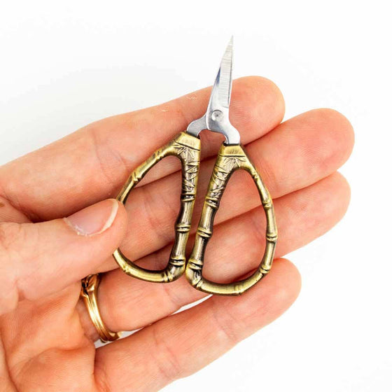 Thread Snips - Bronze Bamboo Tiny Scissors