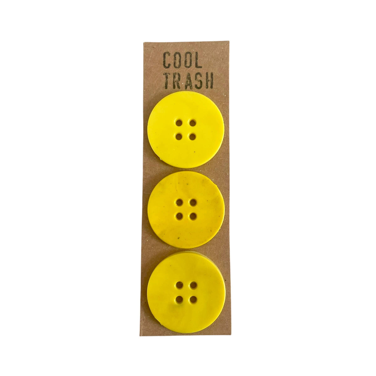 Yellow Recycled Plastic Big Buttons Set |