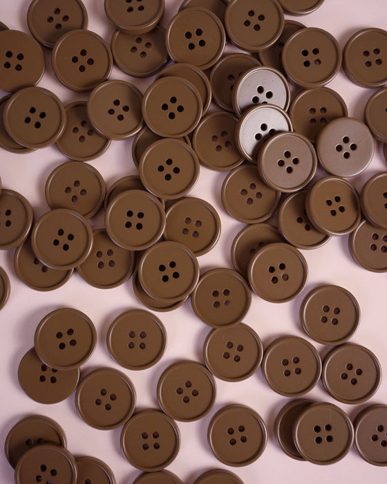 Retro Buttons | Cocoa | 7/8in | 6ct