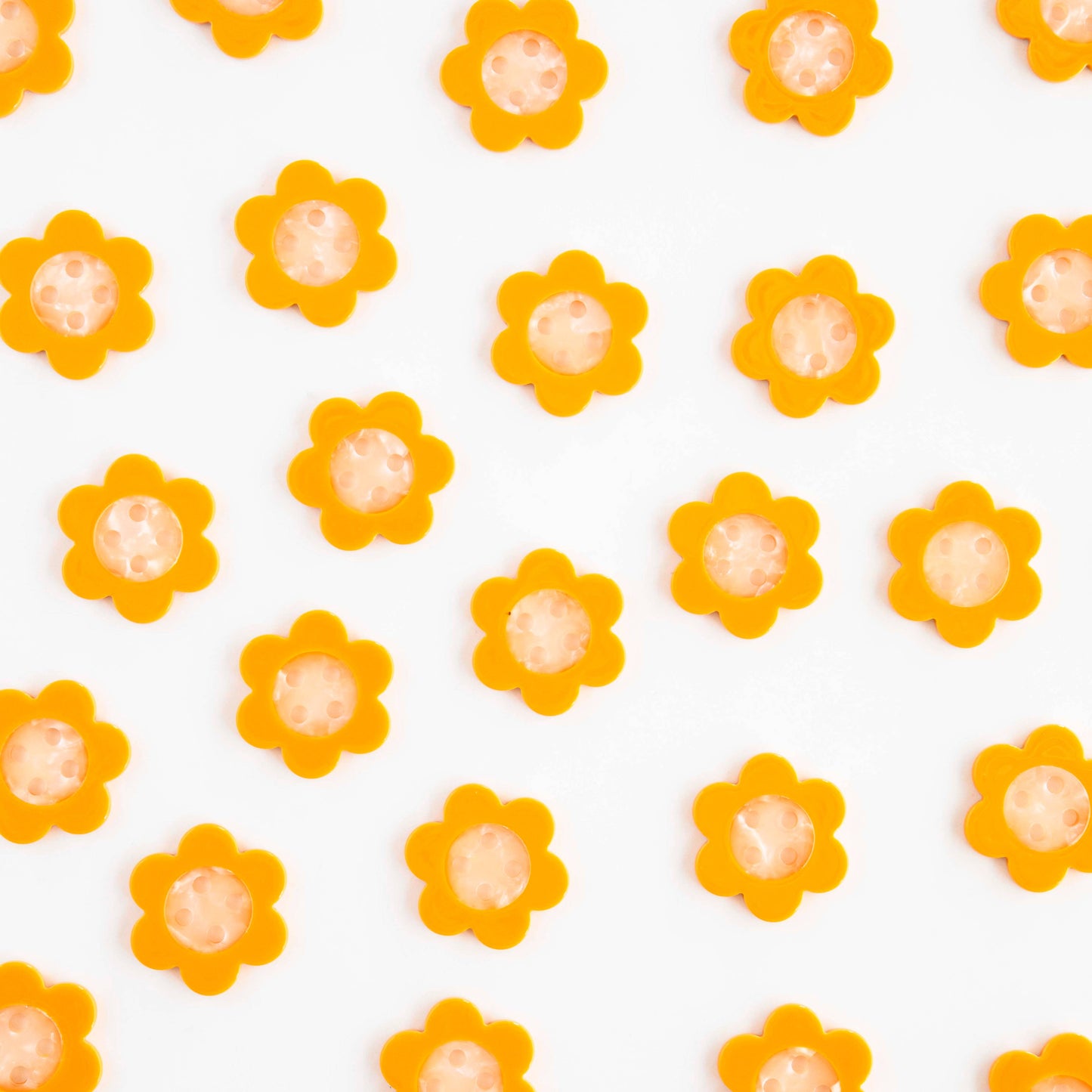 Yellow Daisy Buttons | 1in | 6ct | Buttons