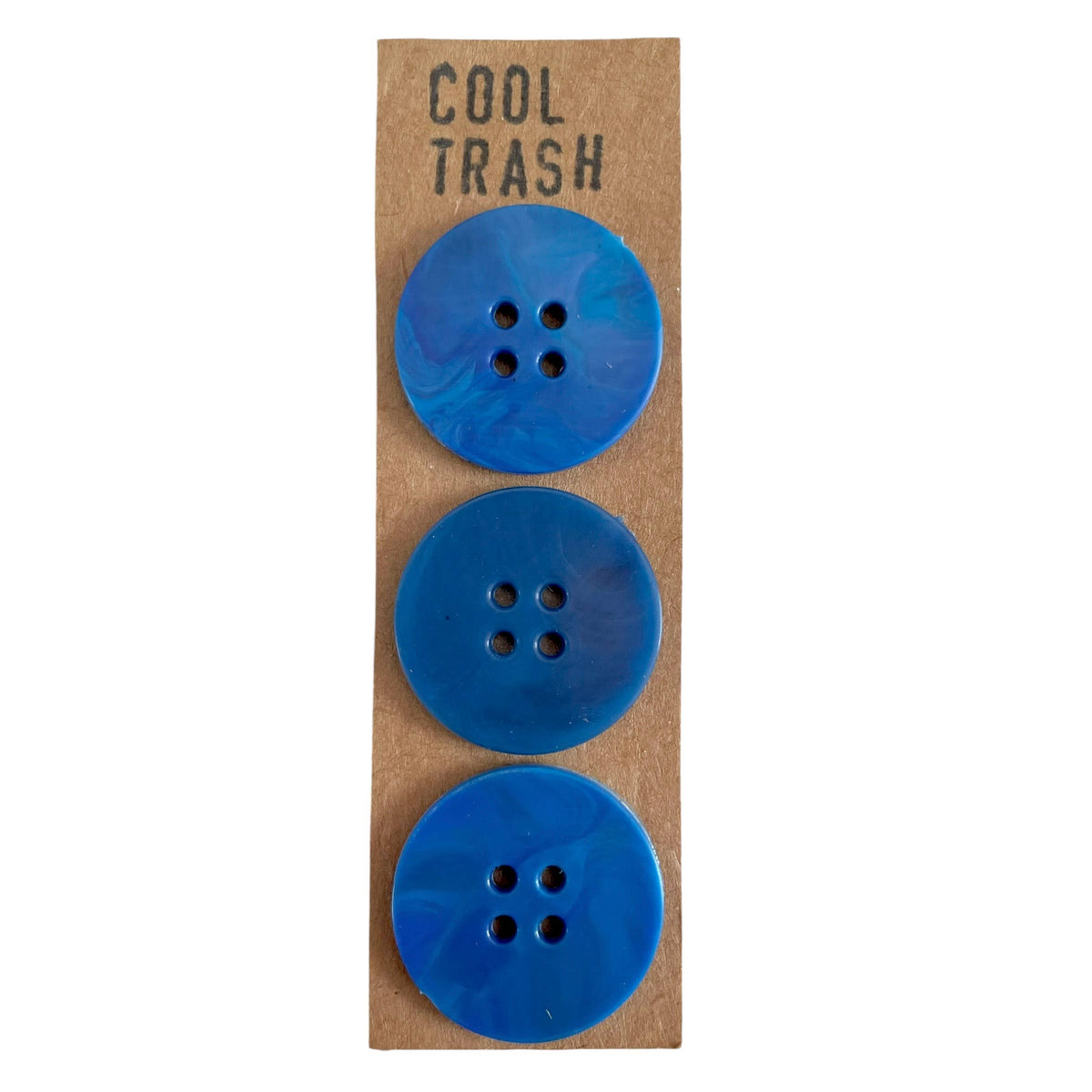 Blue Recycled Plastic Big Buttons Set |