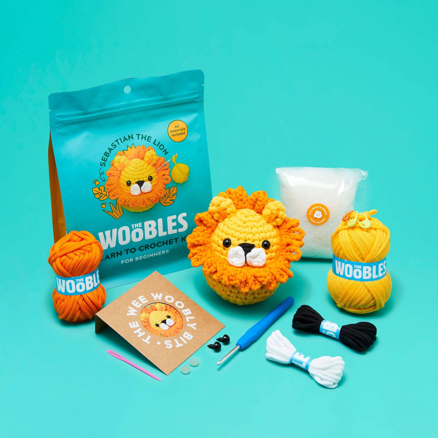 Sebastian the Lion | Beginner Crochet Kit | Crochet Kit