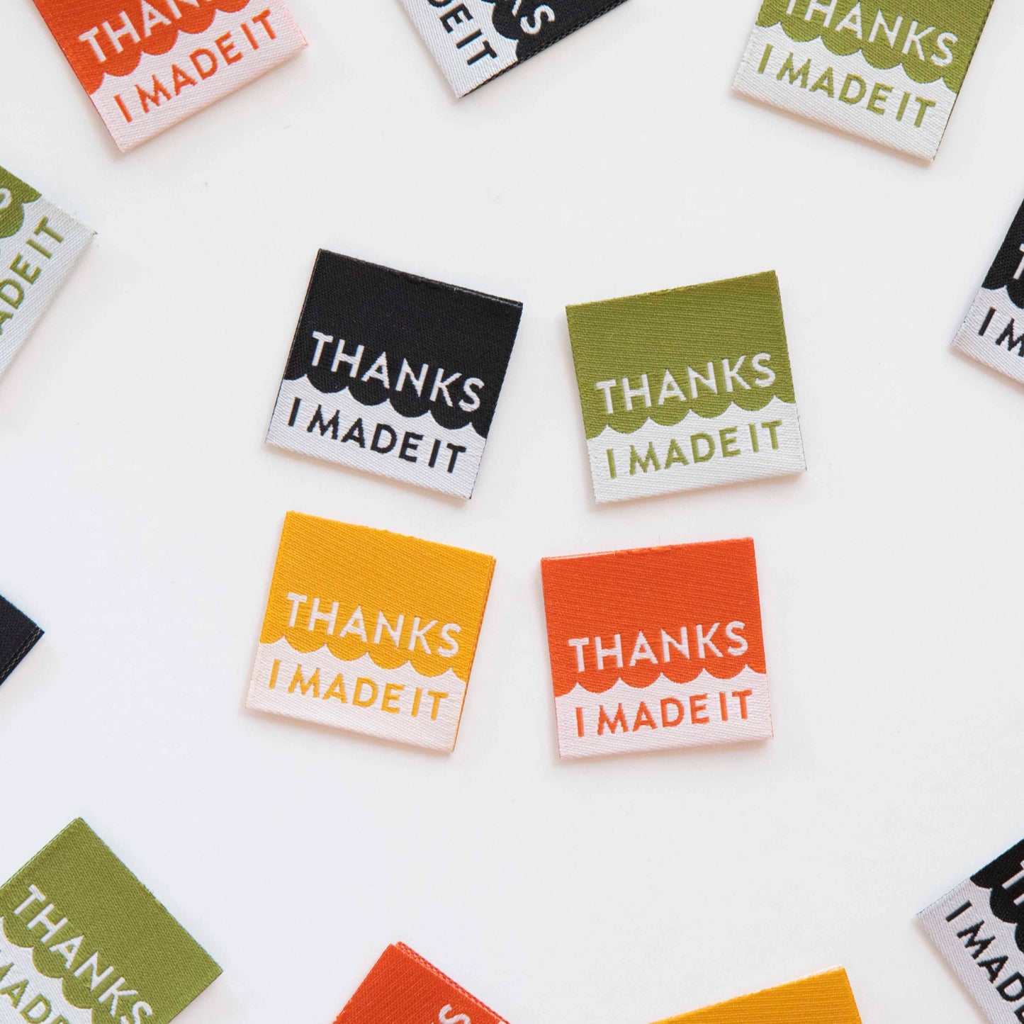 Thanks I Made It Multipack Woven Sewing Labels | 8ct | Sew-in Labels