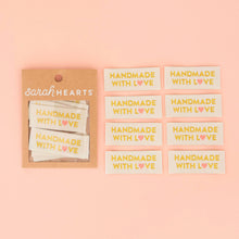 Handmade with Love Gold Sewing Woven Labels | 8ct