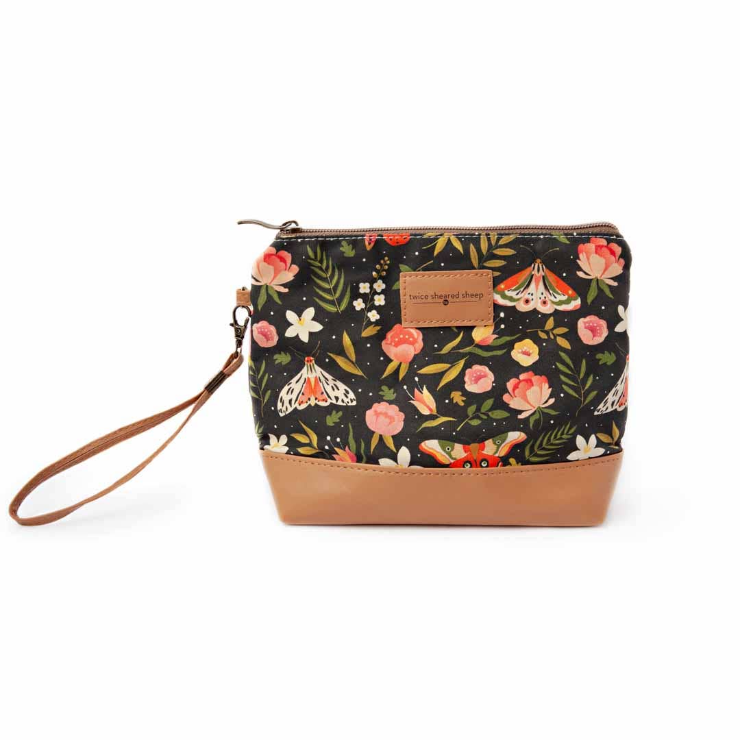 Mini Trini Bag | Small Zippered Sock Project Bag | Night Forest | Project Bags