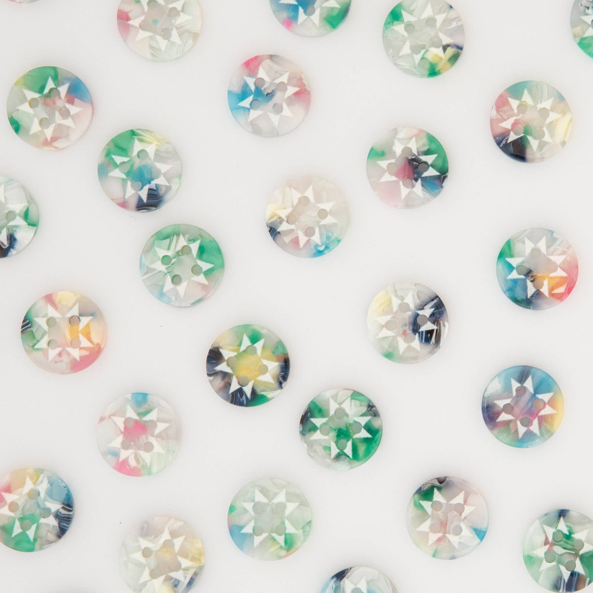 Small Confetti Quilt Star Buttons | Buttons