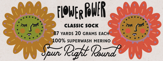  Flower Power Collection | Classic Sock | 10 Mini Skein Set by Spun Right Round sold by Lift Bridge Yarns