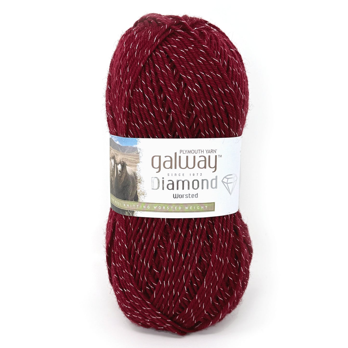 Galway Diamond Worsted Diamond Ruby (sparkly) (D148) | Yarn - Worsted