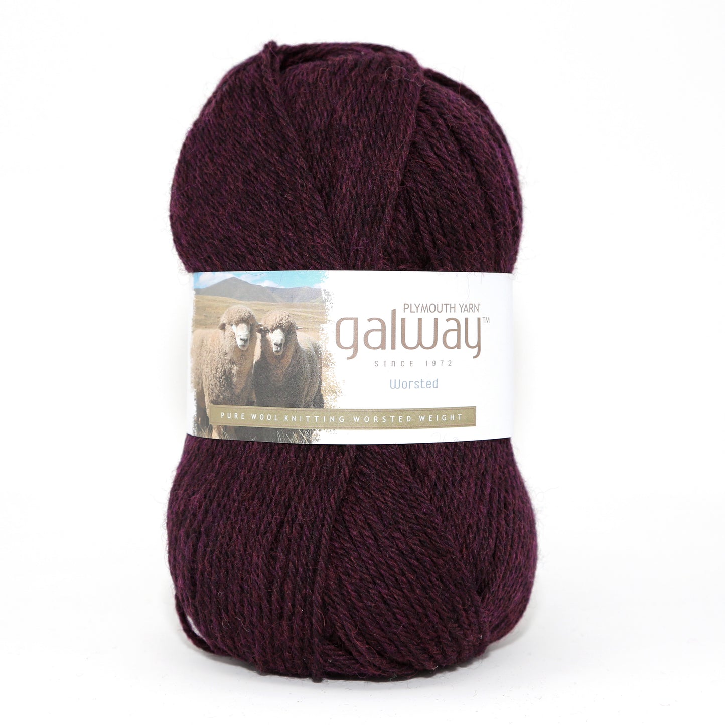 Galway Worsted Red Wine Heather (758) | Yarn - Worsted