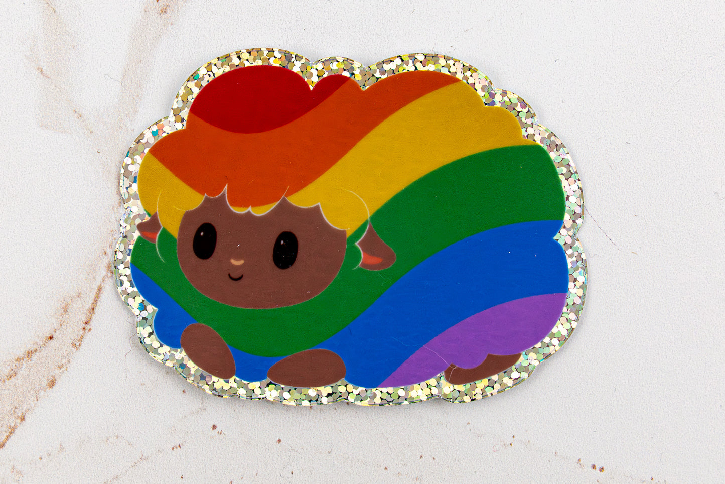 Glitter Pride Sheep Sticker | Sticker