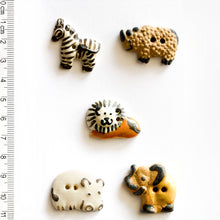   African Animal Buttons | 5 ct by Incomparable Buttons sold by Lift Bridge Yarns