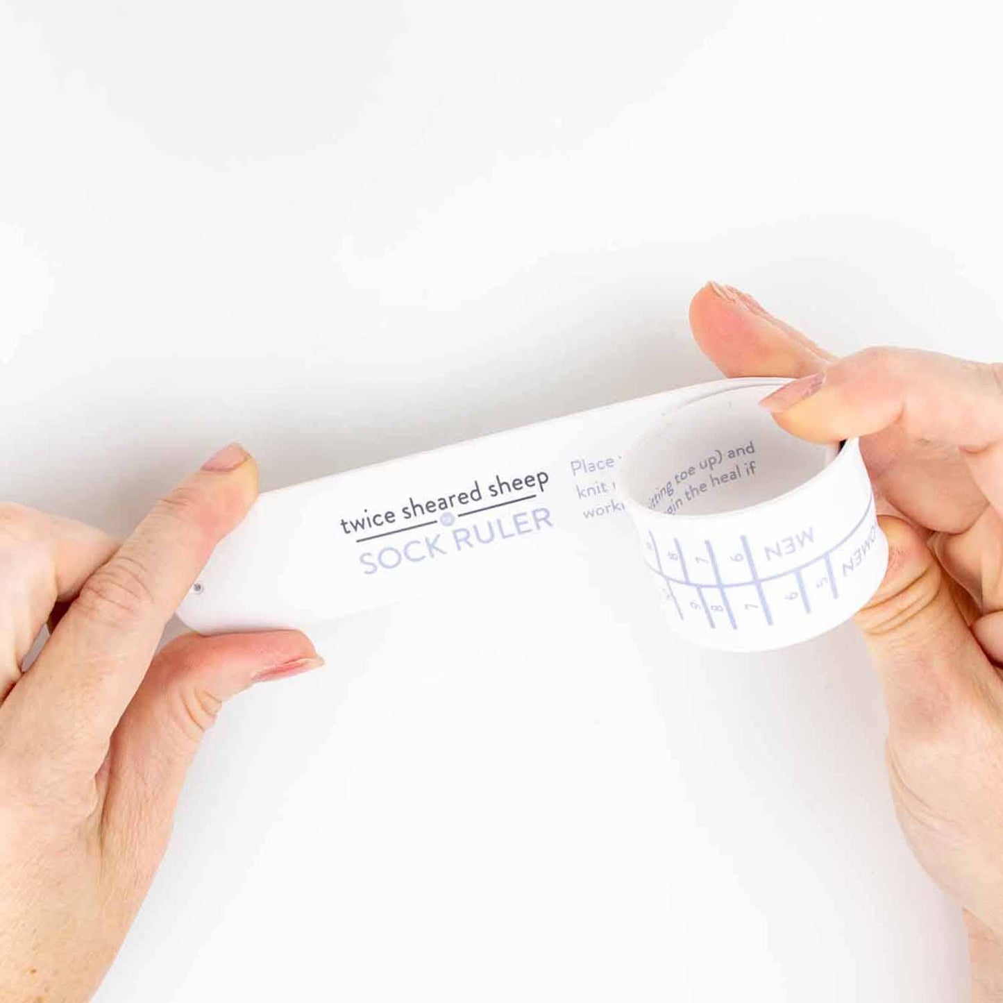 Slap Bracelet Sock Ruler White | Notions - Gauge Swatch