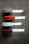 Burgundy Hand-Stitched Woolen Tape Measure by NNK Press sold by Lift Bridge Yarns