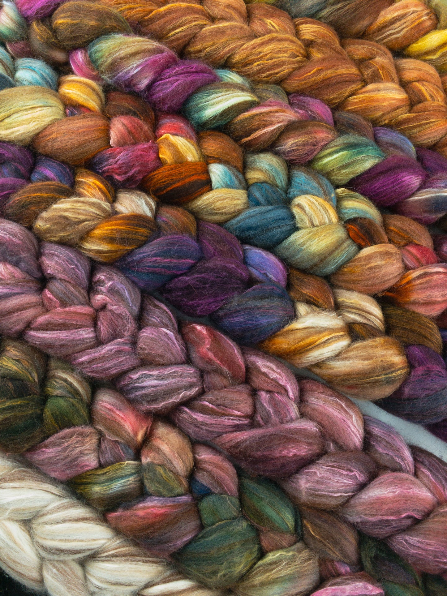Spinning Fiber | 40% Merino, 20% Alpaca, 20% Camel, 20% Mulberry Silk | Consignment - Spinning Fiber