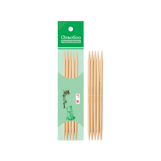 Agujas de doble punta | Bambú - 6"