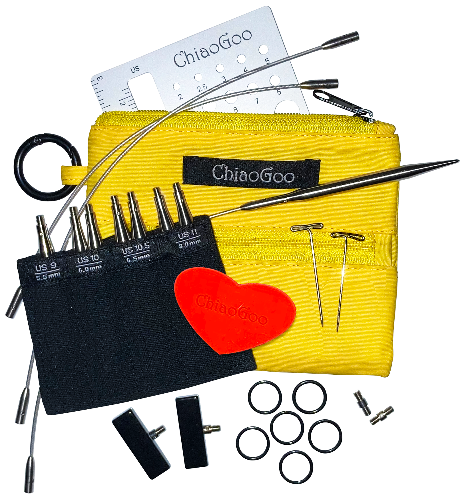 Interchangeable Needle Set | TWIST Yellow Shorties | Needles