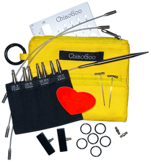   Interchangeable Needle Set | TWIST Yellow Shorties by ChiaoGoo sold by Lift Bridge Yarns